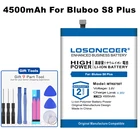 Аккумулятор LOSONCOER для Bluboo S8 Plus, Мобильный телефон батареи для Bluboo S8 Plus, S8Plus, S8 + 6,0 '', MTK6750T + инструменты в подарок, 4500 мАч