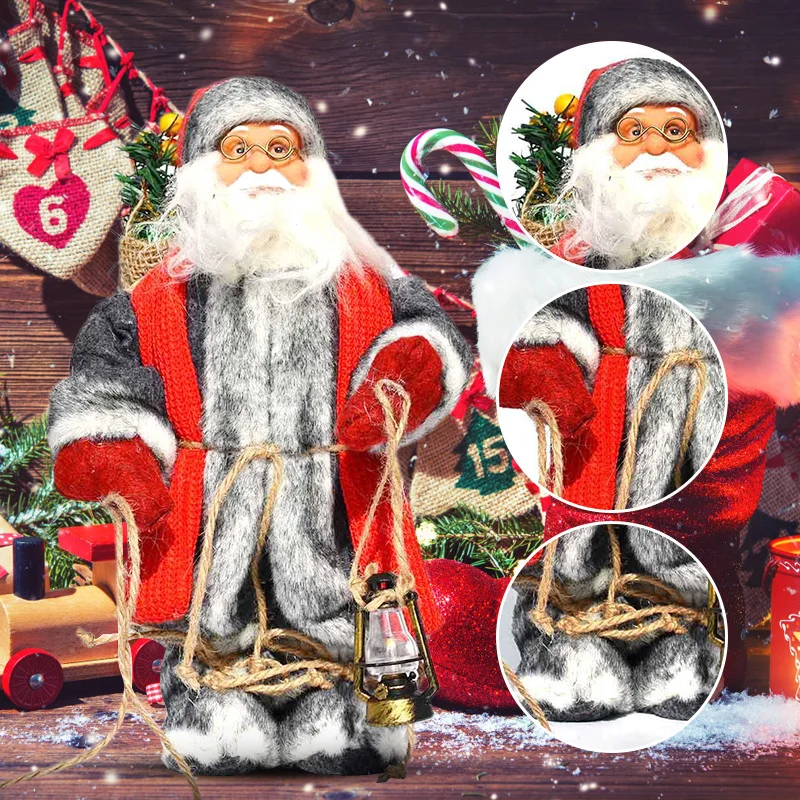 Decoraci&oacute;n navide&ntilde;a para ni&ntilde;os, mu&ntilde;eco de Pap&aacute; Noel de 30cm, adorno de &aacute;rbol de Navidad, decoraci&oacute;n del hogar de A&ntilde;o Nuevo, regalo para ni&ntilde;os, mu&ntilde;eco de Pap&aacute; Noel-1