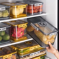 timekeeping kitchen fridge organizer storage box lid refrigerator thickened food pantry storage drawer box containers tools