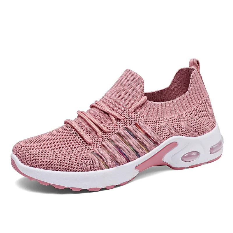 

Women's Sport Shoes 2021 New Casual Shoes Fly Woven Mesh Comfortable Soft Bottom Running Shoes Breathable Sneakers scarpe donna