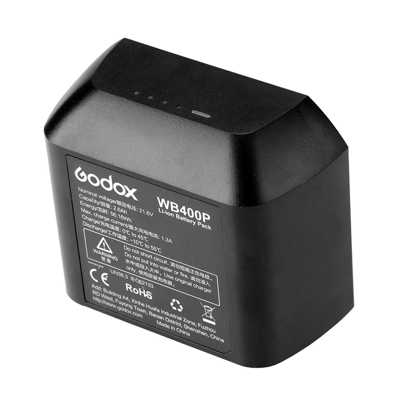 

Godox AD400Pro Li-ion Battery WB400P External Flash Light Camera Lamp Power Battery Backup