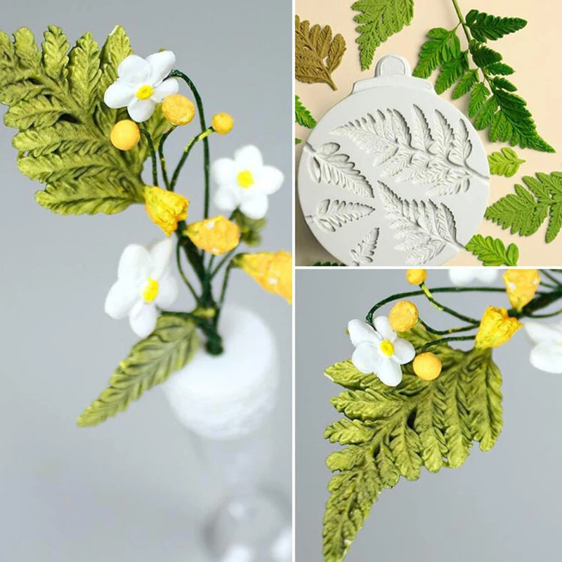 Силиконовая форма для папоротных листьев дизайнерские DIY помадные муссы торта