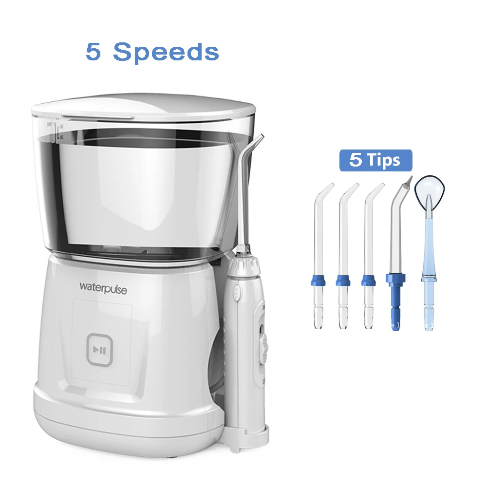 

Waterpulse V700 1000ml Tank Touch Oral Irrigator Dental Electric Cleaner Water Flosser Portable Floss Jet 5 Tips Toothbrush