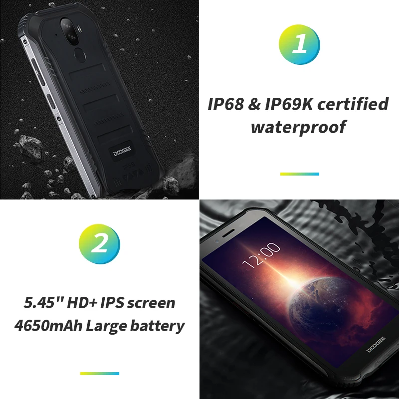 DOOGEE S40 Pro IP68/IP69K прочный смартфон 5 45 "NFC 4 Гб Оперативная память 64 Встроенная Helio A25