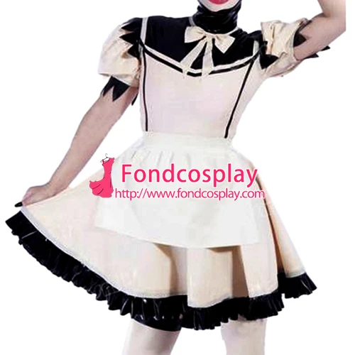 

Sissy maid pvc dress lockable Uniform cosplay costume Tailor-made[G2187]
