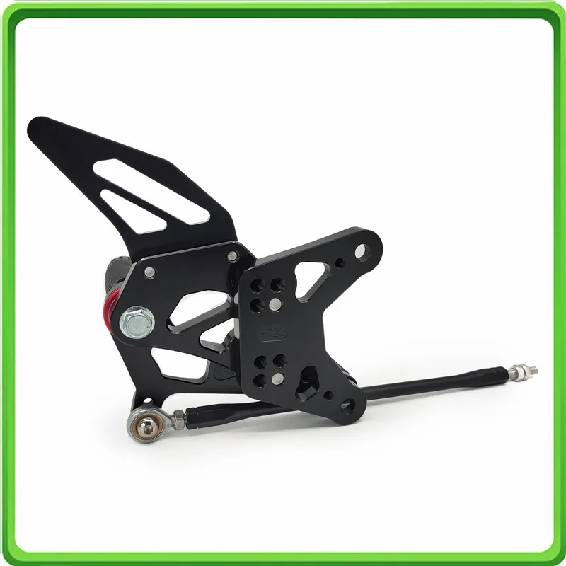 

CNC Adjustable Rearsets rear set sets footrest foot pegs pedal For Kawasaki Ninja ZX6R ZX 6R ZX-6R 2009 2010 2011 2012 Black
