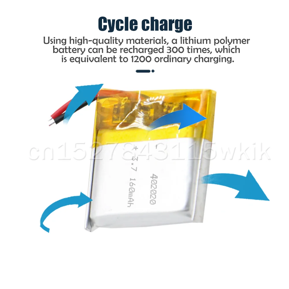 3.7v 160mAh 402020 Lithium Polymer Li-Po Rechargeable Battery For toys GPS PAD DVD DIY bluetooth headphone speaker phone | Электроника