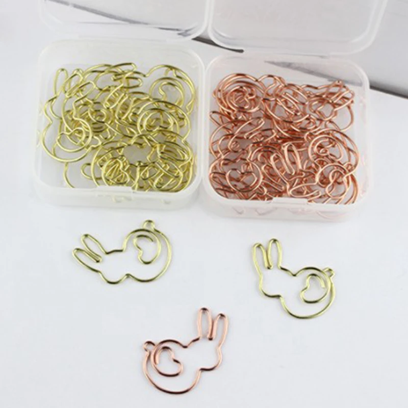 

20Pcs Rabbit Paper Clip Cartoon Pin Shaped Paperclip Decorative Pin Planner Clips Decorative