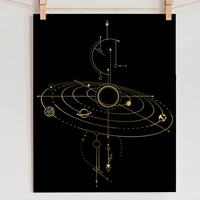 foil wall art geometric galaxy real foil print gift for him galaxy design space print office wall art astronomy a13 009