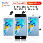 Улучшенный качественный экран для iPhone 5S SE 6 6S 7 8 Plus, ЖК-дисплей, сенсорный дигитайзер, сборка AAA + + для iPhone 5C 6P, замена