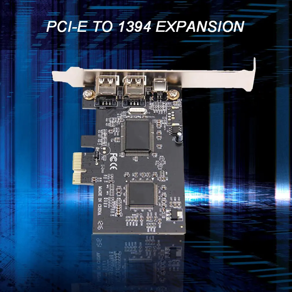 PCI Express PCI-E FireWire 1394a IEEE1394 External Controller Card 3 Port For Windows XP/Vista/7 32/64 bit With Firewire Cable |