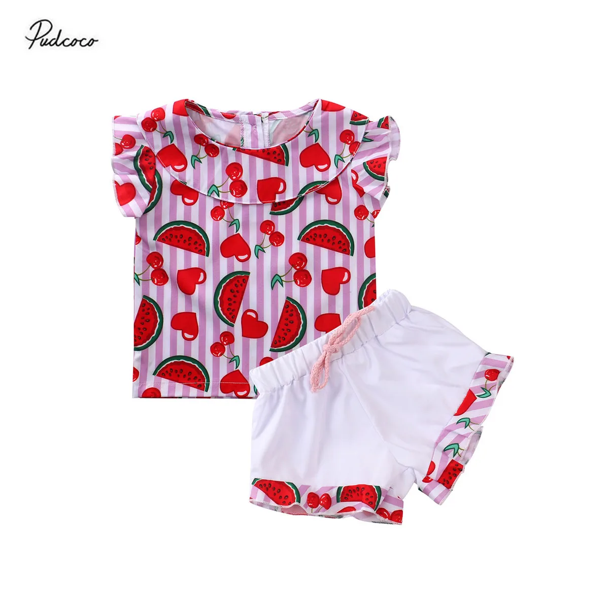 Комплект из 2 предметов для маленьких девочек повседневный топ без рукавов с