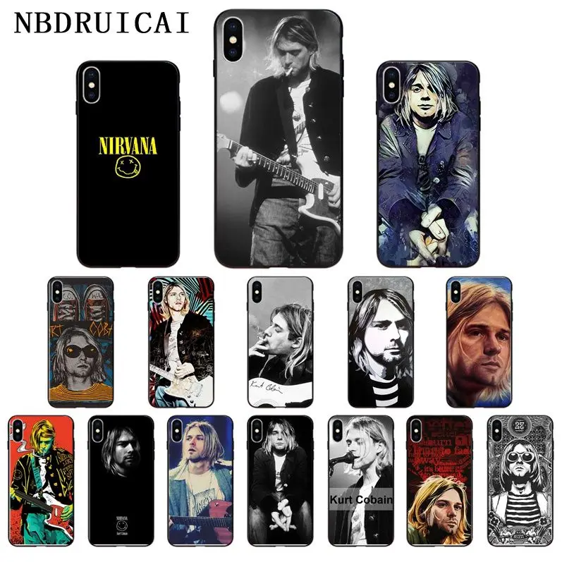 NBDRUICAI Nirvana Kurt Cobain ТПУ Мягкий силиконовый чехол для телефона iPhone 11 pro XS MAX 8 7 6 6S Plus X 5 5S