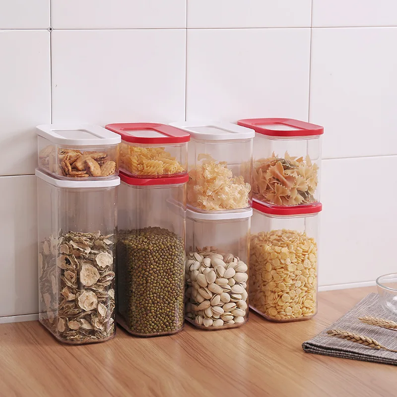 Герметичные банки Sunroof Квадратные прозрачные пластиковые герметичные пищевые 0 45