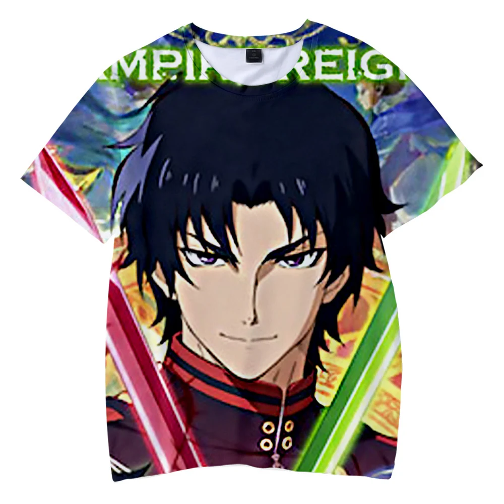 

seraph of the end Hot blood animation Summer T-shirt O-neckFashion 3D Adult/kids Short Sleeve Tees