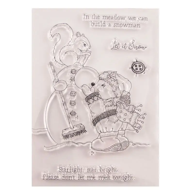 Рождественский силиконовый прозрачный Печатный штамп DIY Скрапбукинг альбом