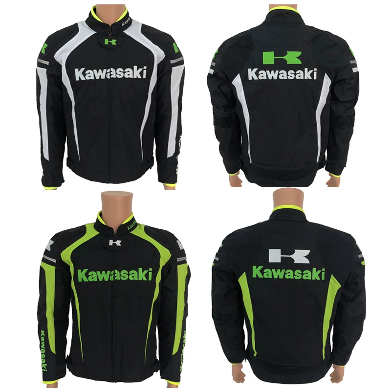 Новинка гоночные куртки в стиле Kawasaki зимние теплые мотоциклетные Симпатичные