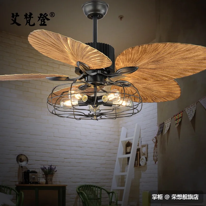 Luxury European-style retro ceiling fan light remote control Ceiling Fans Restaurant Living Room decor Fan Lamp | Лампы и освещение