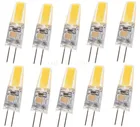 10x с регулируемой яркостью мини G4 светодиодный COB лампа 6 Вт 10 Вт светодиодные лампы AC DC 12V 220V лампы в форме свечи вместо 30 Вт 40 Вт галогенные для Люстра-прожектор