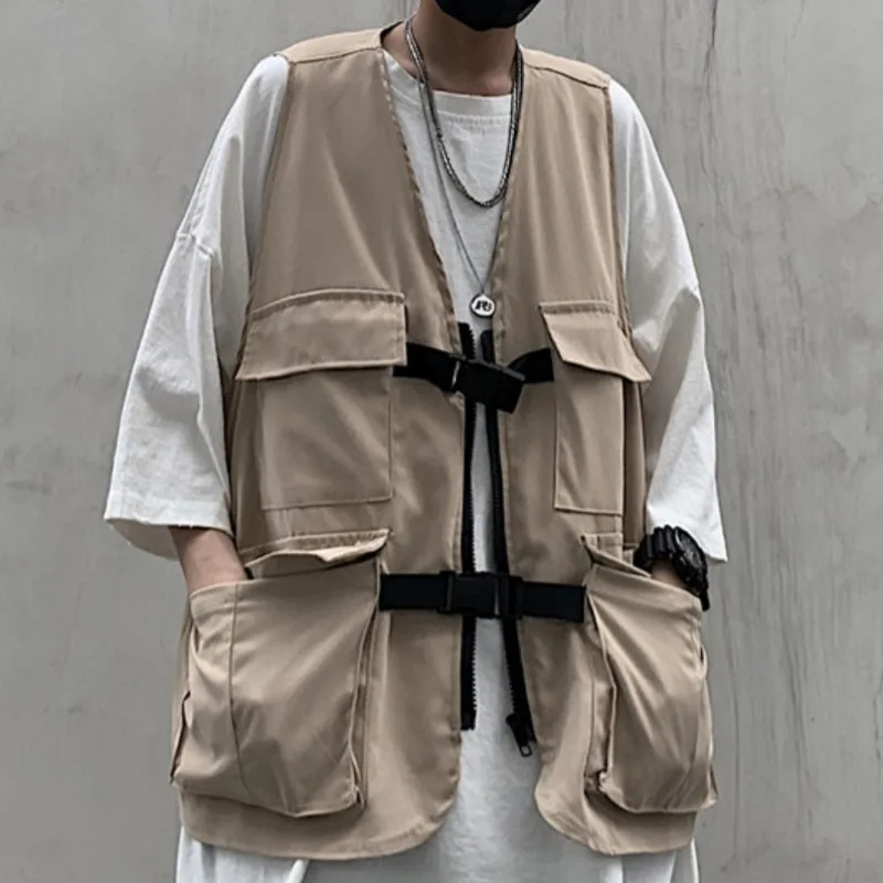 Мужской Хлопковый жилет однотонный с карманами | Мужская одежда