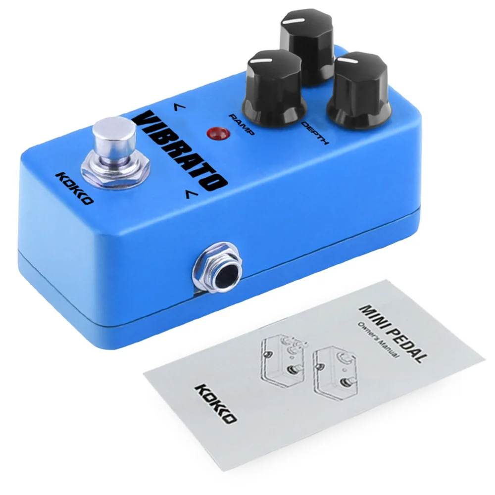 

Electric Guitar Effect Pedal Vibrato Guitarra Effects Mini Tremolo True Bypass Guitar Part Accessories (Blue)