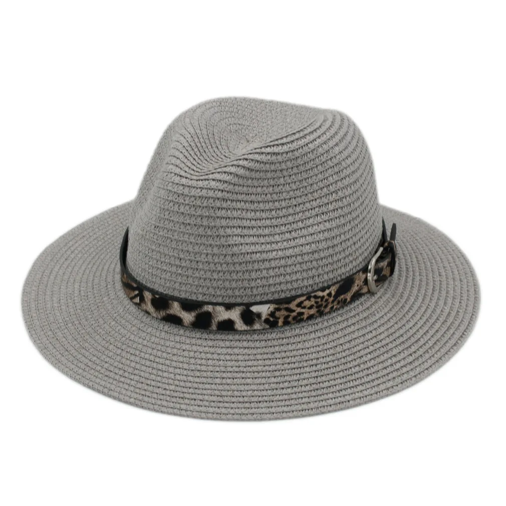 Mistdawn Unisex Plastic Straw Sunhat Panama Jazz Lover Top Hat Floppy Wide Brim Cap Spring Summer Outdoor Party Street Beach | Аксессуары