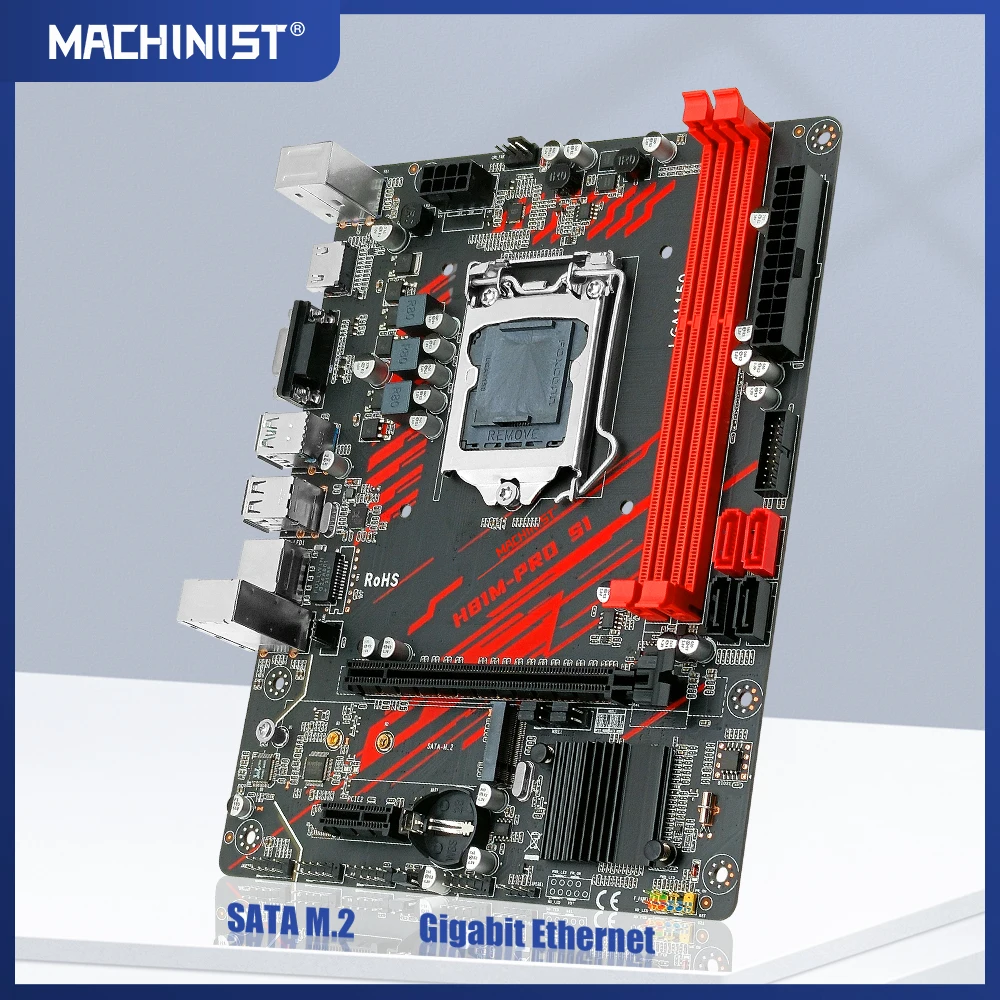 MACHINIST H81 Motherboard LGA 1150 Nvme M.2 Slot Support Core i3 i5 i7/Xeon E3 V3 Processor DDR3 RAM H81M-PRO S1