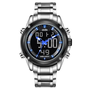 addies Mens Watches LED Digital Clock Male Full Steel Military Wrist Watch Top Luxury Brand Men Sports Watches Men's Quartz Other Image