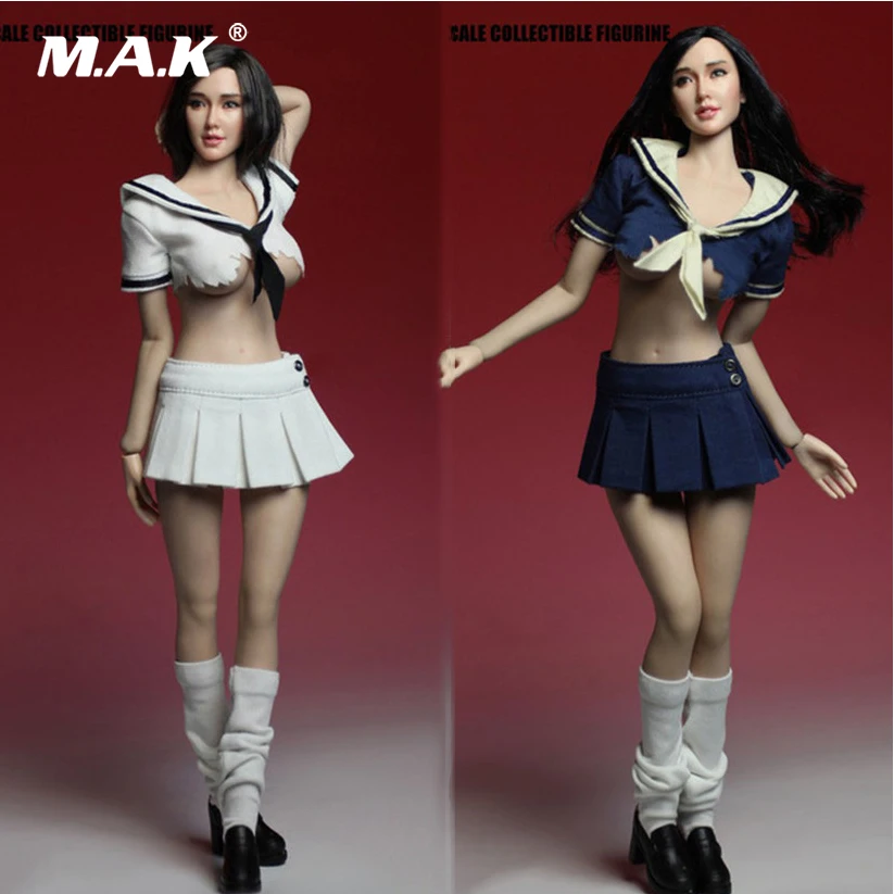 

2Colors 1/6 Scale Sexy Female Student Clothes Suit Clothes & Socks & Shoes Set for 12 inches PH Action Figure