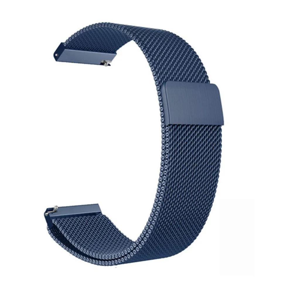 Blue Для Xiaomi Huami Amazfit GTS браслет Amazfit Bip ремешок для часов Amazfit GTR 42 мм Миланский металлический ремешок из нержавеющей стали 20 мм - Цвет: Blue