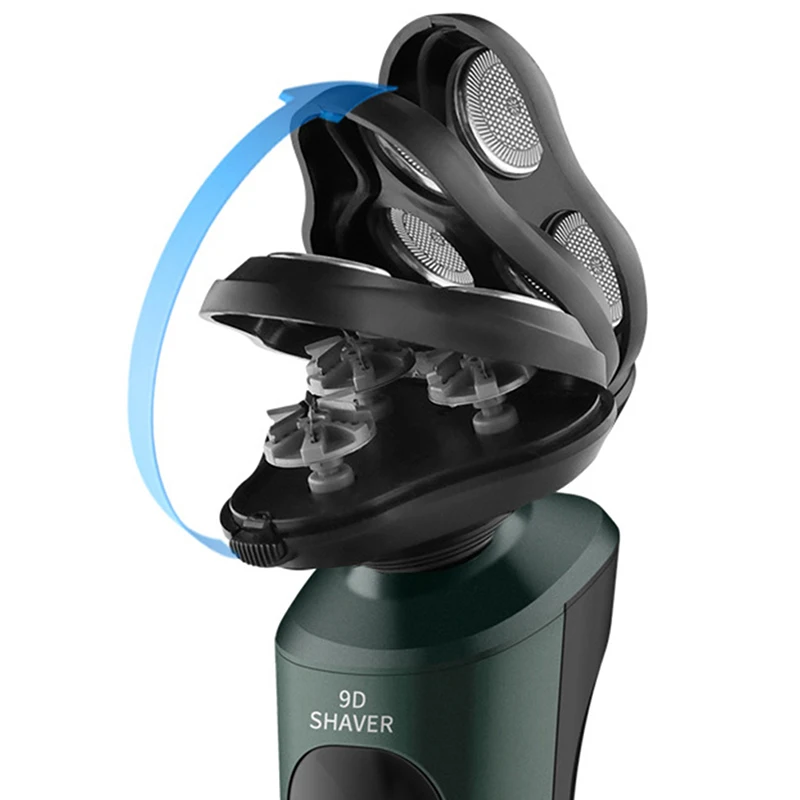 

4 in 1 Electric Shavers Shaving Machine 4D 3 Blades Nose Hair Trimm Clipper Rechargeable Facial Cleaning Brush for Men