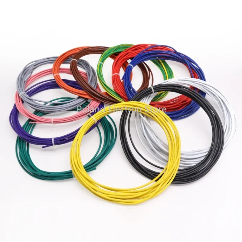 

30AWG UL1007 PVC Wire Insulated OFC Tinned Copper Electron Conductor Cable Lamp Environmental DIY Line Colorful 300V
