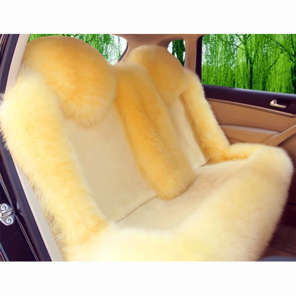 Чехол на сиденье из 100% австралийской чистой натуральной шерсти 12 цветов зимняя