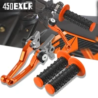 motocross non slip hand grips handlebar and dirt bike brake clutch levers for 450excr 450 exc r 2014 2015 2016 2017 2018