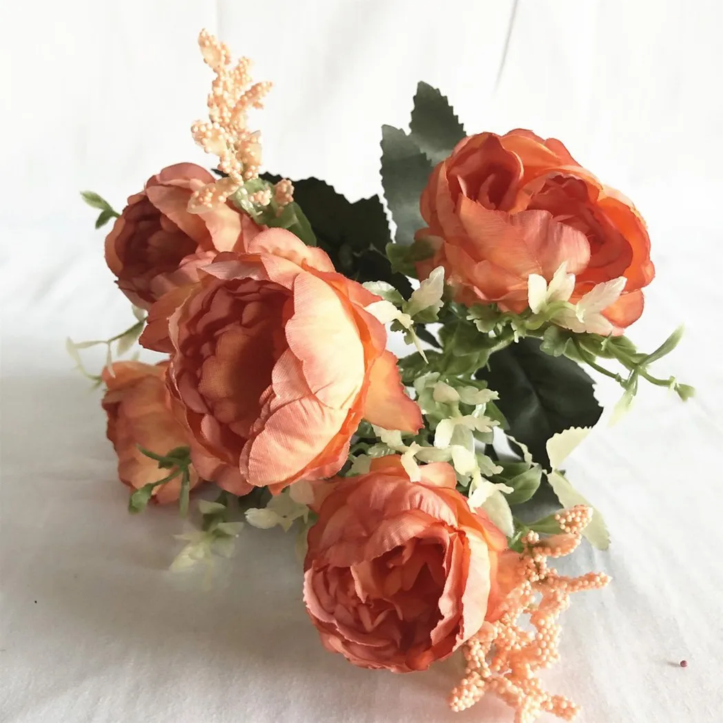 

30cm Artificial Flower 5 Heads Beautiful Bouquet Flower Fake Flowers Gift