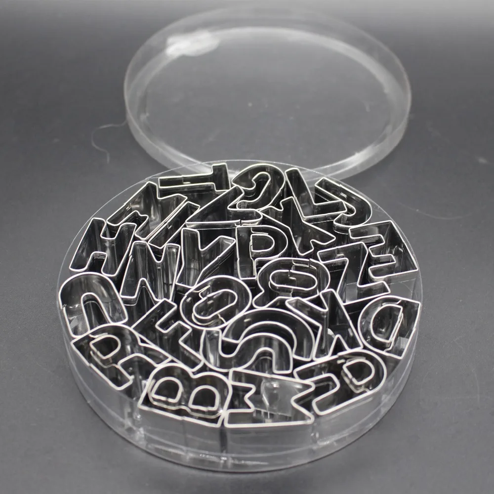 Форма для печенья из нержавеющей стали с буквенным алфавитом и цифрами резак