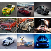 picture ford 5d diy diamond embroidery home decor painting full squareround drill mustang car cross stitch wall art hobby gift