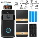 Видеозвонок Elecpow с Wi-Fi для умного дома, беспроводной дверной звонок с камерой, ночным видением, звонок для телефона