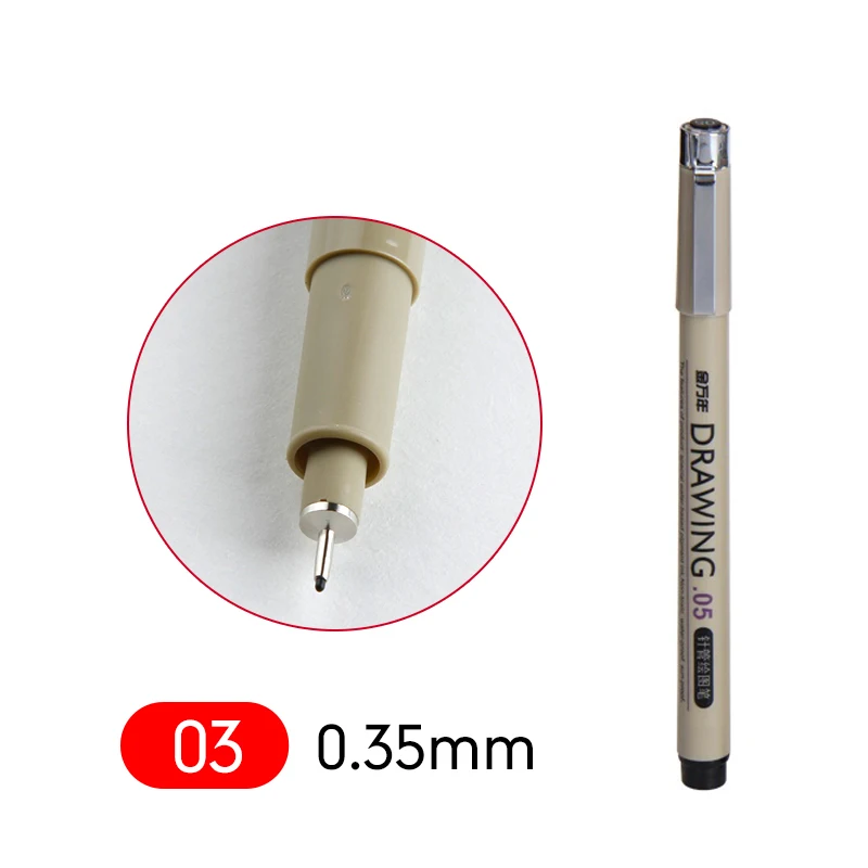 

1 шт., черная ручка для рисования, 0,05-0,8 мм