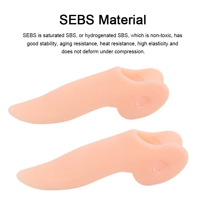 

2pc Little Toe Varus Separator Bone Corrector Straightener Silicone Gel Foot Bunion Hallux Valgus Point Fingers Protector TSLM1
