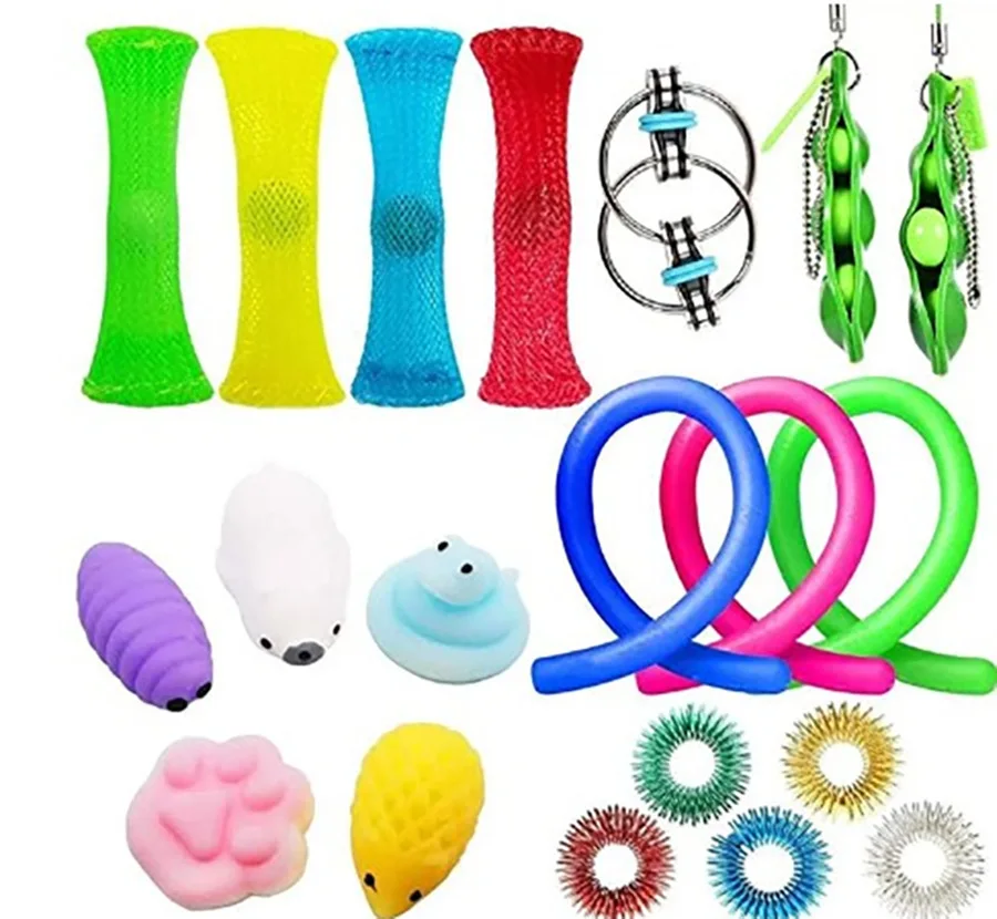 

20 Pcs/Set Pack Toy Set Stress Relief Toys Autism Anxiety Relief Stress Bubble Toys For Kids Adults