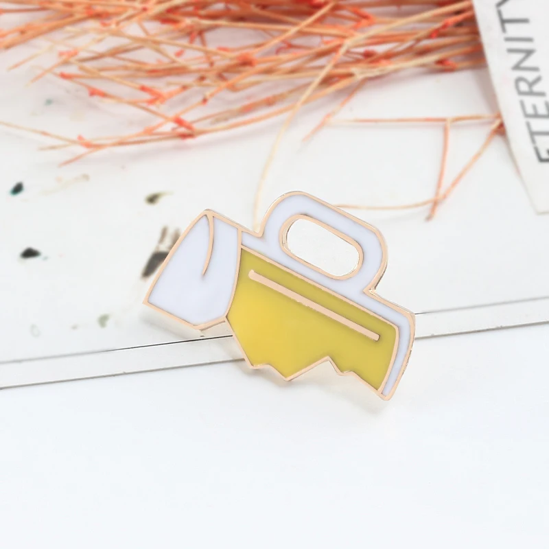 Мультфильм брошки Женская бижутерия чашка вино стекло эмаль значки на кнопки