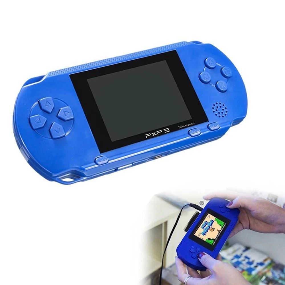 16-битная Ретро PXP3 Slim Station видеоплеер портативная игровая консоль 2 шт. карта
