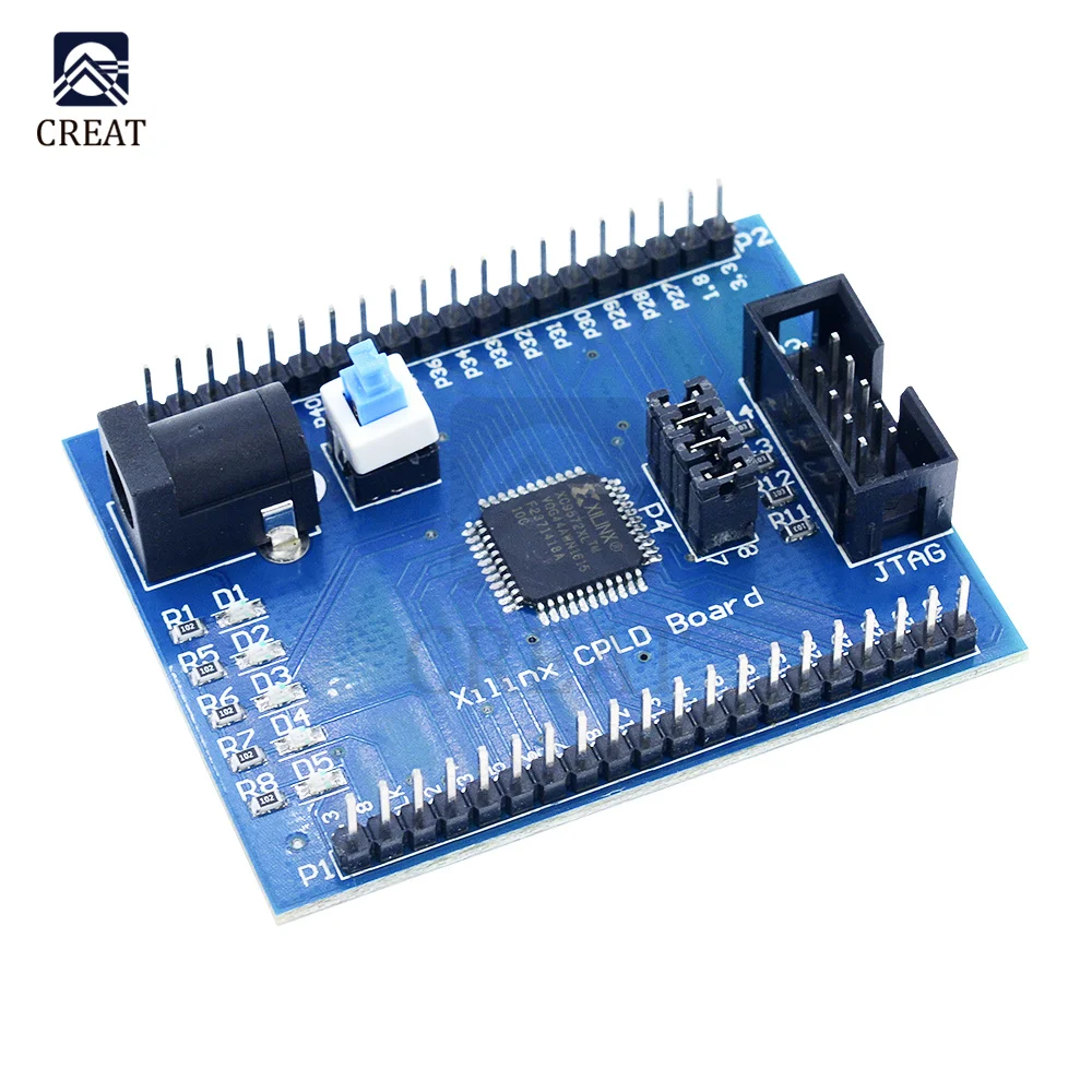 Xilinx XC9572XL CPLD Development Board Brassboard Learning JTAG Interface DC Power Supply with Switch | Электронные компоненты
