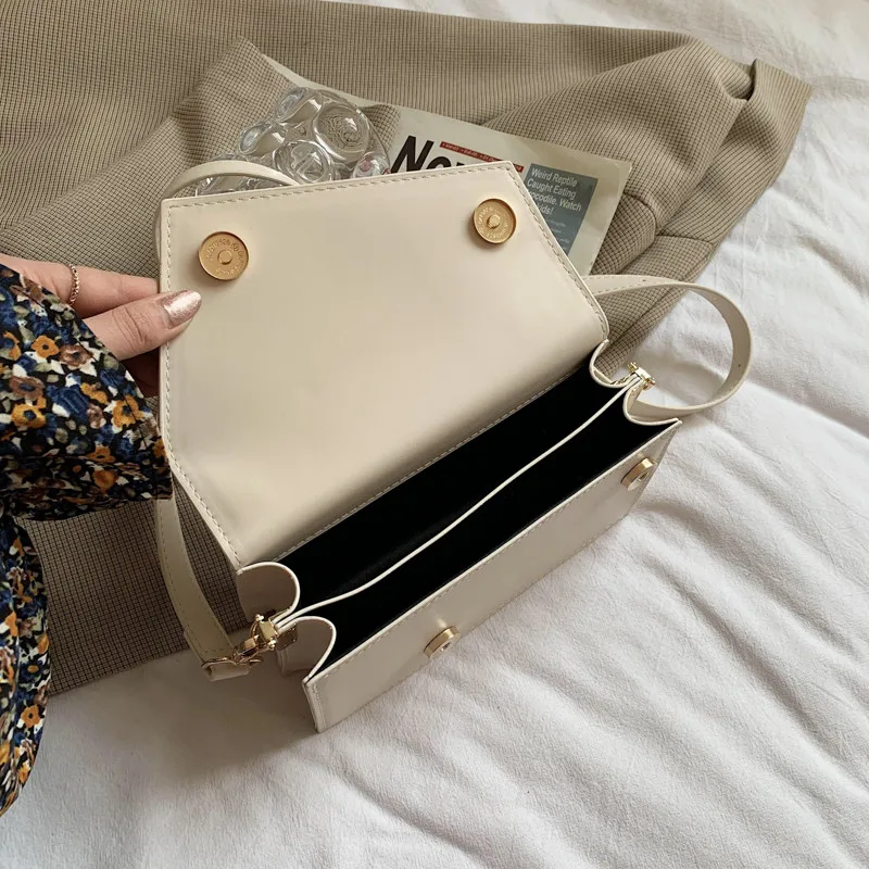 Fashion Chic Small Flap Design Women Handbags Luxury Chains Shoulder Crossbody Bags Simply Messenger Bag Quality Lady Purse 2021