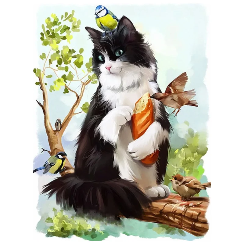 

Алмазная живопись 5D «сделай сам» с собакой, подарок ручной работы, алмазная вышивка с кошкой, животным, вышивка крестиком, весенние домашние...