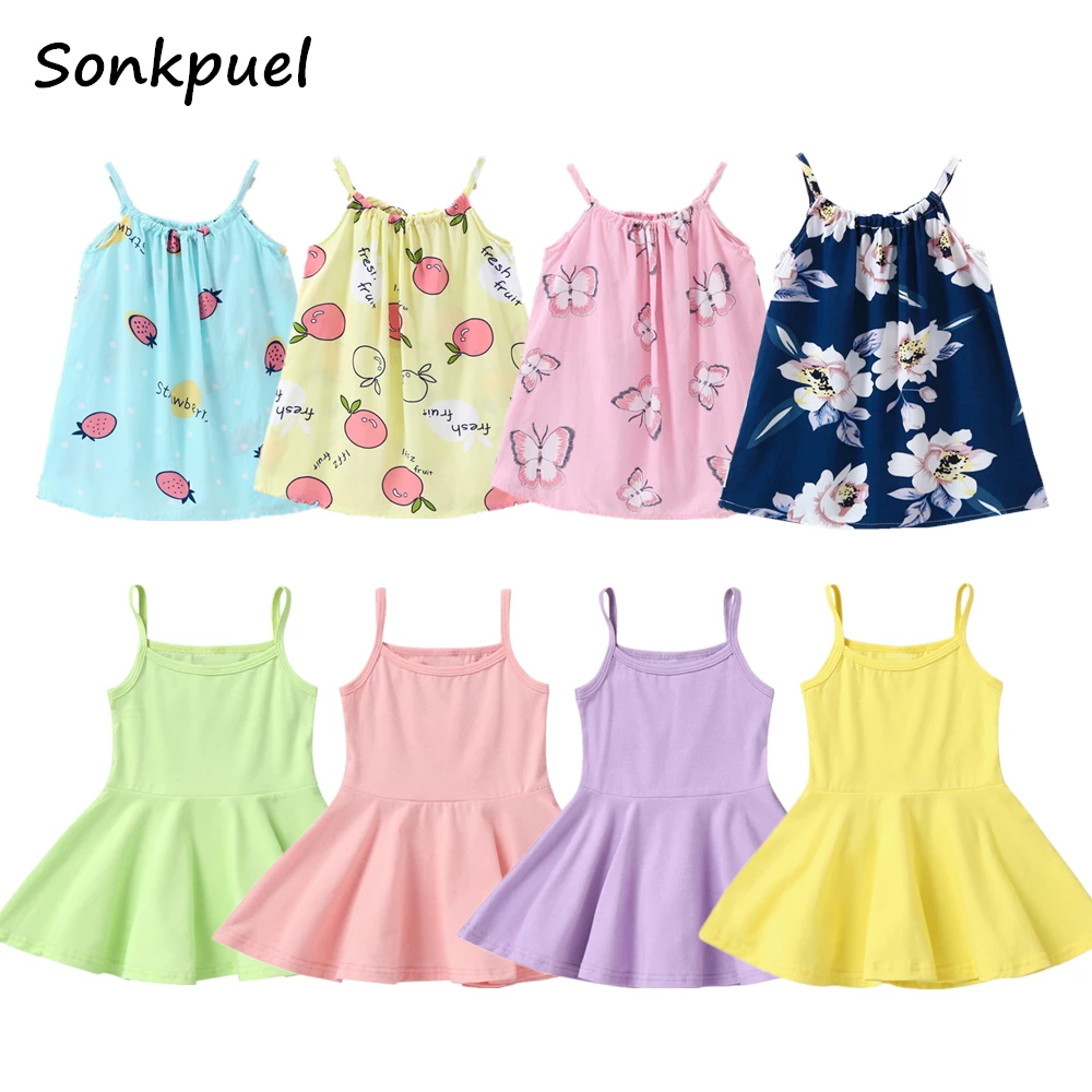 2021 летнее милое платье принцессы для маленьких девочек Детские платья От 1 до 5