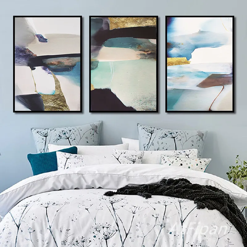 Абстрактный геометрический постер в скандинавском стиле граффити цветные блоки