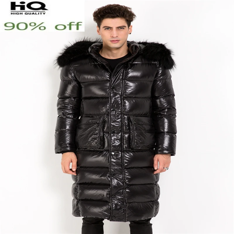 

Thick Warm Winter Long Jacket Men Clothes 2022 Streetwear Camouflage 90% Duck Down Coat Fur Hooded Overcoat Hiver L031