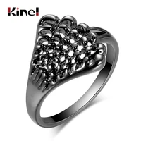 kinel hot fashion women ring original design gun black snake pattern metals ring statement vintage jewelry wholesale 2020 new